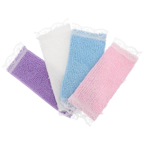 Serviettes de bain miniatures pour meubles de salle de bain de maison de poupée