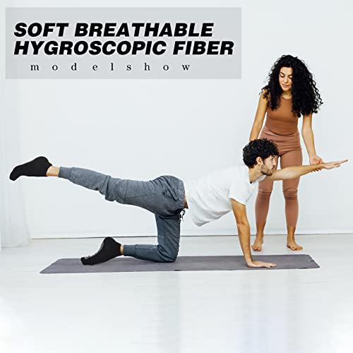 18 Pairs Non Slip Socks for Man Woman Athletic Anti Skid Hospital Socks Bulk Low Cut No Show for Pilates4