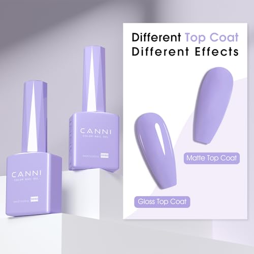 Image of CANNI 9ml Light Purple Gel Nail Polish, High Gloss UV LED Soak Off Gel