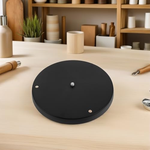 Medallón de techo redondo de hierro negro para lámparas de comedor DIY 6
