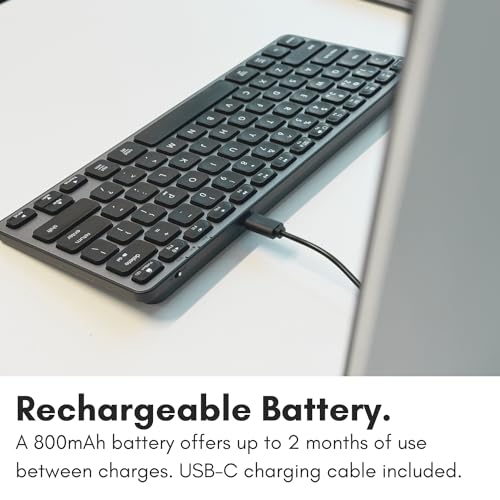 Macally Bluetooth Keyboard for Mac - Premium Compatible Wireless Apple Keyboard for MacBook Pro/Air, iMac, Mac mini/Pro, iPad, Laptop, and PC