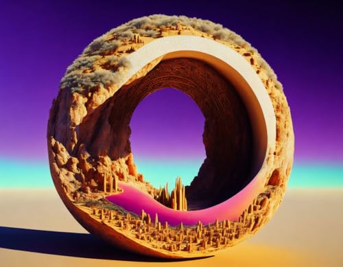 Poster Cercle de destruction toile sans cadre 50x70cm pour decoration salon moderne