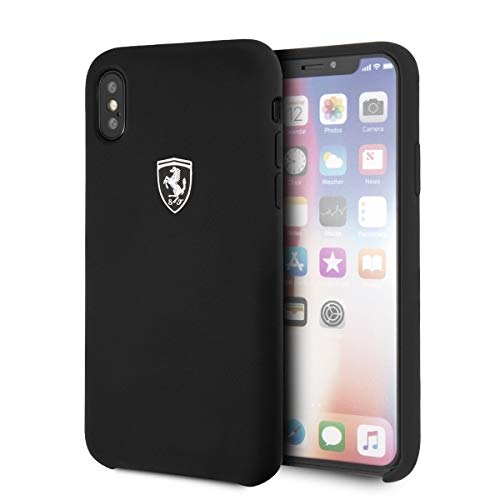 Ferrari Silicone Exp pour iPhone XS Max Noir