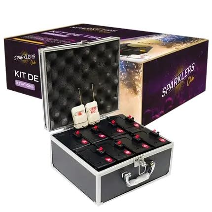 déclencheurs jets de scène lot de 8 bases+ télécommandes + valise