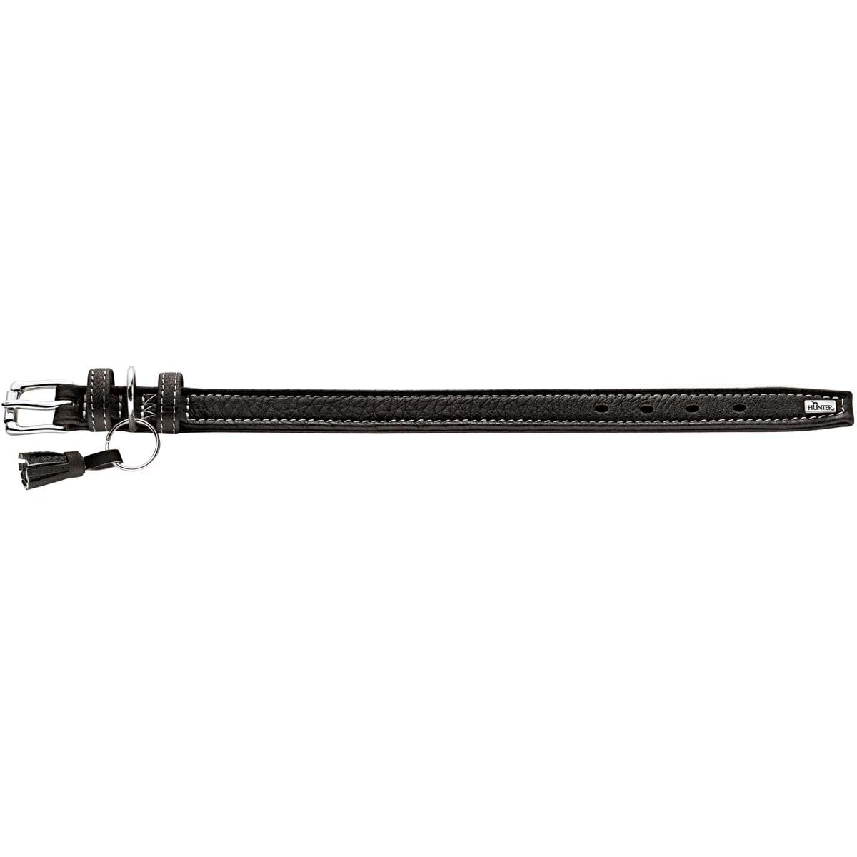 HUNTER CANNES MINI Hundehalsband – Aus Weichem Nappaleder, Braun, Größe XS (23–27,5 Cm), Made In Germany
