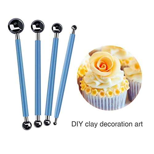 Multifunctioneel 15 stks Ball Stylus Clay Pottery Tool Set Multi-Tools Diy Kunstprojecten beeldhouwen en modelleren fondant decoreren puntstool voor kleiaardewerk, doe-het-zelf (Color : As show) - Image 3