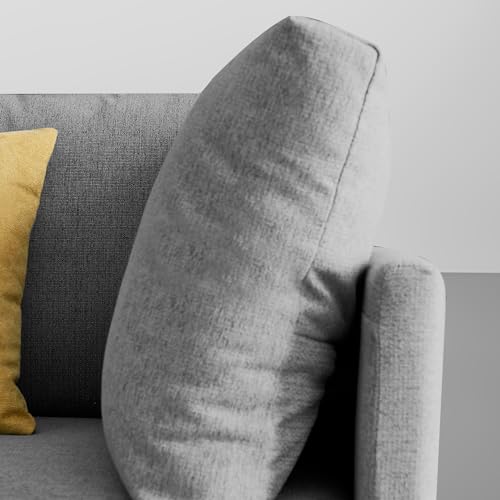 Image of Carina LHS 4 Seater L Shape Sofa Set with Center Table for Living Room (Grey Fabric) Premium Fabric Sofa