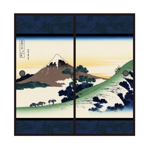 アサヒペン ふすま紙 葛飾北斎 2枚1組 幅91cm×長さ182cm 水で貼る 浮世絵 襖紙 (甲州犬目峠)