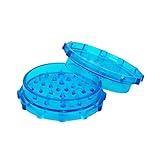 [ 2 Pack ] Large Diamond Tooth Acrylic Herb Grinder - Assorted Color - 2.75' x 1' - Extra Strong Crusher