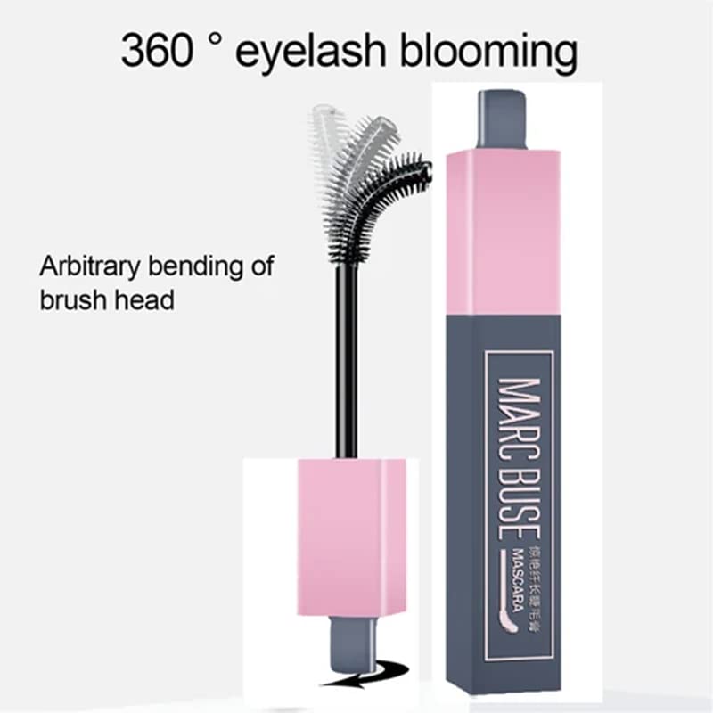 Miniatura 3 de Paquete de 2, maquillaje de rímel impermeable ajustable, pestañas gruesas de volumen y longitud, pestañas voluminizadoras, para construir, alargar,