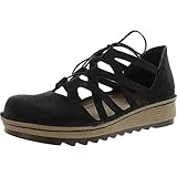 NAOT New Women's Calathea Lace Up Black Velvet Nubuck 37