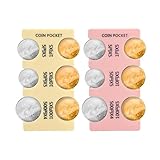 2pcs Japanese Yen Coin Holders, Hard Case Yen Coin Organizer Storage Rectangle Plastic Coin Sorter Collection Purse Wallet Coin Dispenser with 6 Slots for Coin Change Holder Car Travel (Yellow & Pink)