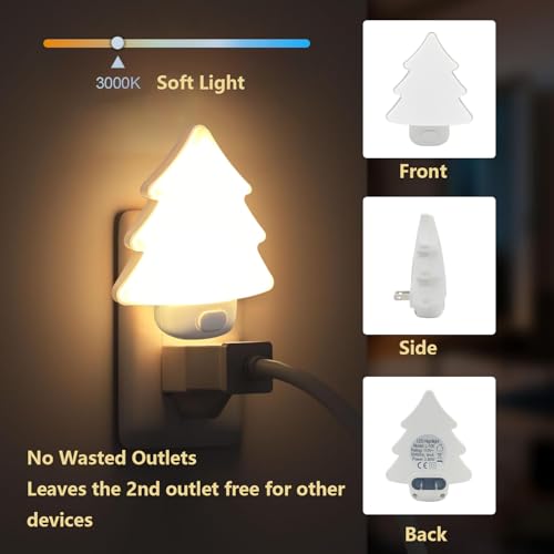 Lámpara de Mesa LED Árbol de Navidad 2 Pzs Blanco miniatura 6