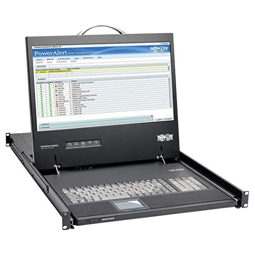 Tripp Lite Rack Console 1URM DVI, VGA for KVM Switch, 19" LCD 1080p Rack-Mount TAA (B021-000-19-HD2)