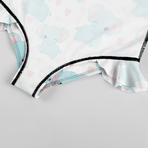Image of Girls One Piece Swimsuit Lovely Cute Animals Ruffles Swimwear Bathing Suits 3-12 Years