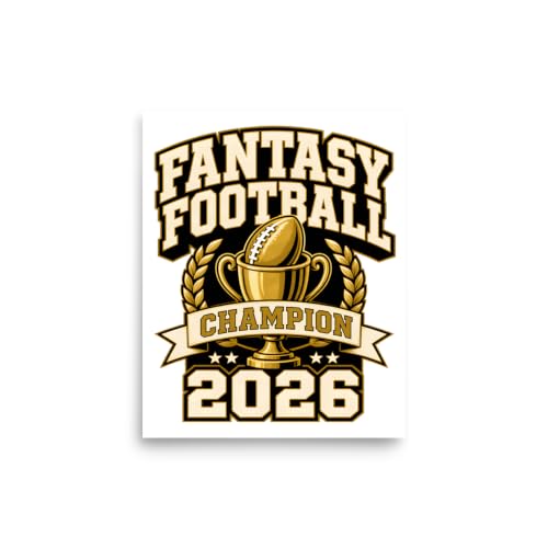 Fantasy Football Champion 2026 League Winner Trophy Unframed Poster