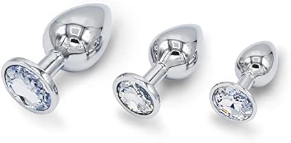 Plug Anal Trío Set Pequeño, Mediano y Grande para Diversión y Experimentación, Juguetes Eróticos Anales Premium para Parejas, Dilatadores Unisex Color Blanco