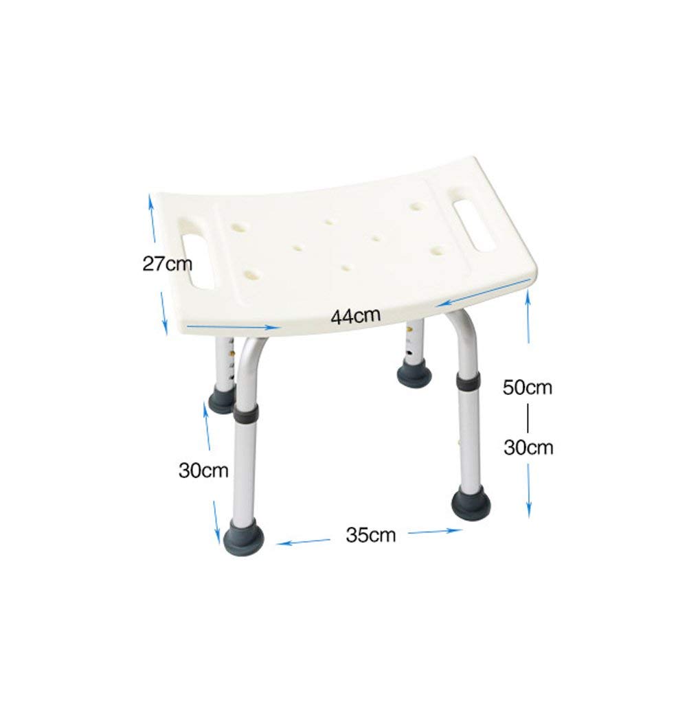 Silla de Ducha para bañera, Taburete de Ducha Silla de Banco de bañera Ligera con Asiento Antideslizante, Silla de Ducha médica Ajustable para Ancianos sin Respaldo