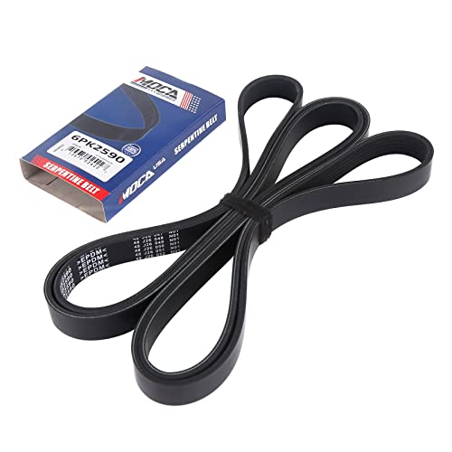 Image of MOCA 6PK2590 EPDM Serpentine Belt fit 06-10 for Ford Mustang 4.6L & for Hyundai Sonata 2.4L & 06-10 for Kia Optima 2.4L & 94-96 for GMC C1500 6.5L