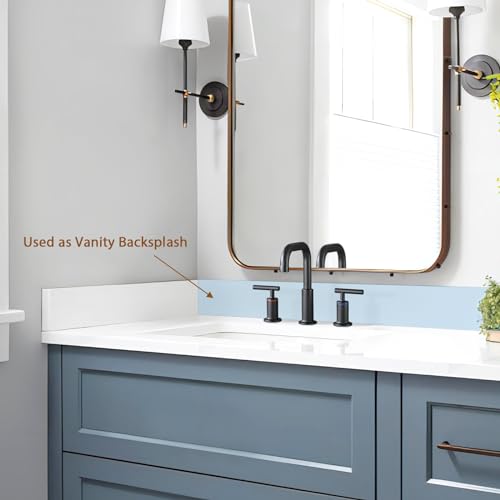 Eqloo 21 Inch Solid White Sidesplash, 1-Piece Bathroom Vanity Sidesplash thumb #3