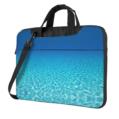Bolso de hombro para laptop duradero y acolchado con estampado marino de 15.6"
