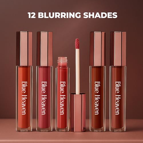 Image of Blue Heaven Roseate Lip Cream | Light Weight Mousse Texture | Hydrating & Plumping Liquid Lipstick for women | Enriched with Peptides, Hyaluronic Acid & Cocoa Butter | Regal Burgundy | 3.5ml