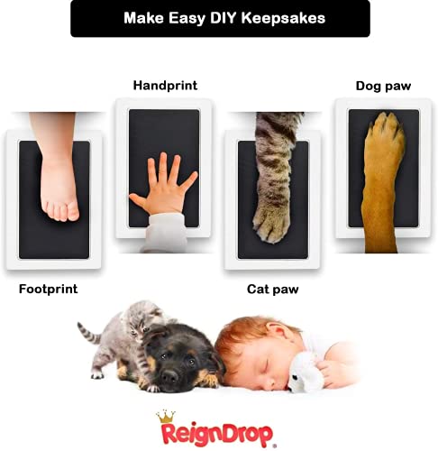 Inkless Large Clean Touch Ink Pad Kit for Baby Footprint Handprint & Pet Paw Print, No Ink Mess, Clear Print - Image 3