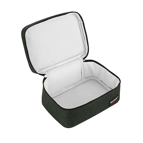 TEAMOOK Small Lunch Bag Mini Lunch Box Insulated Portable for Adults Men Women Work with Handle Black