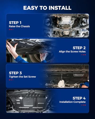 Image of KAX Engine Splash Shield FO1228150 Front Lower Under Cover Compatible with 2015-2018 Ford Focus 2.0T L 4, 2015-2018 Focus 2.0L L 4