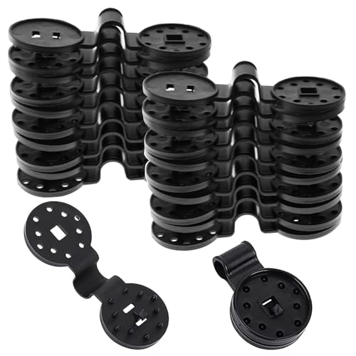 Wopanxye 20pcs Shade Cloth Clips, Black Round Plastic Sun Shade Clip