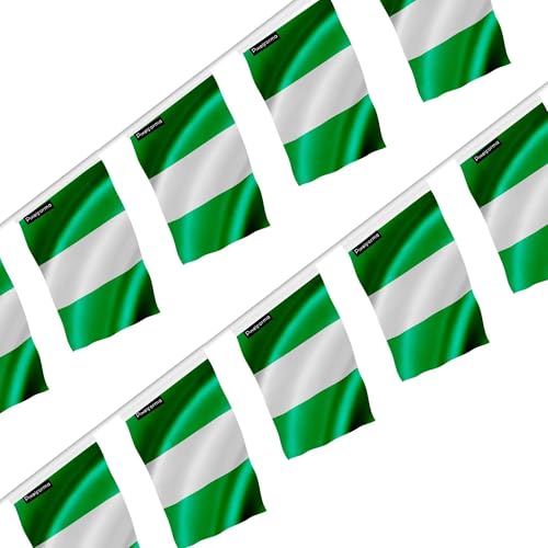 Guirlande drapeau Nigeria 18x28cm pour animer vos soirées culturelles africaines