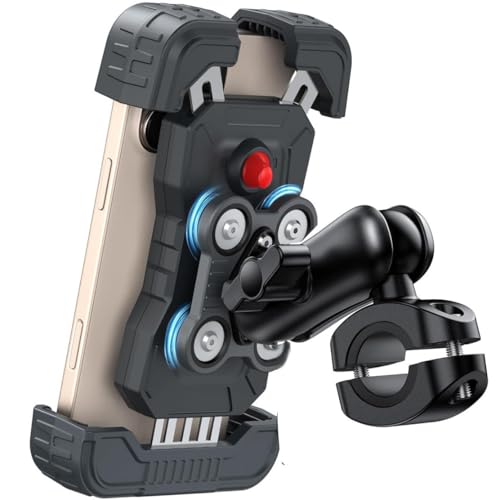 CWYLF Soporte Movil Moto para KYMCO DTX360 DTX 360 360DTX, Soporte para Teléfono de Motocicleta Giratorio de 360° Súper Estable Accesorios para Manillar