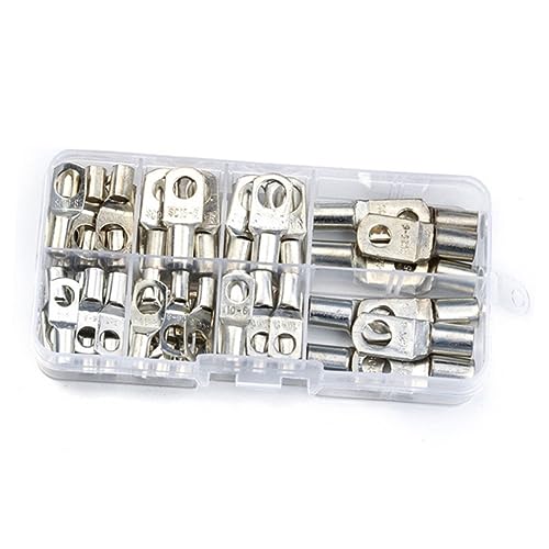 Kit de cobre con manguito termorretráctil negro y anillos para cable de batería resistente 5