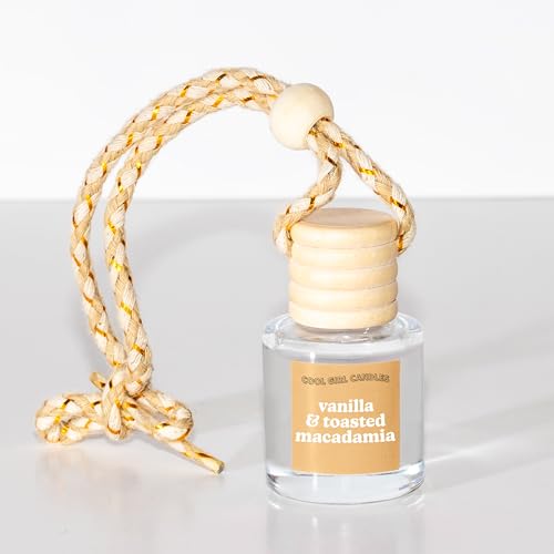 Image of COOLGIRLCANDLES Vanilla Toasted Macadamia Car Hanging Fragrance Oil Air Freshener for Essential Oils, Scents Aromatherapy Automobile Long Lasting Diffuser Bottle