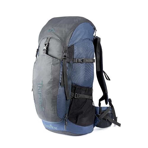 Image of TRIPOLE Expeak 60L Rucksack Bag for Men & Women | Front Opening, Laptop Compartment & Raincover | Trekking, Hiking & Backpacking