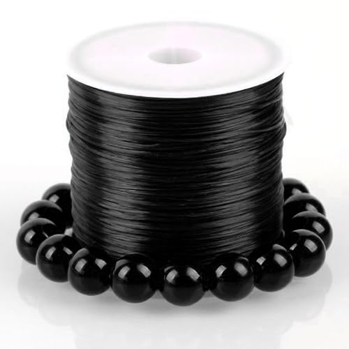 Cuerda elástica para hacer pulseras resistente de 0,8 mm blanca para collares 8