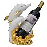 Hermosa apariencia, duradera. DHBJQ Dolphin de Estilo Europeo Estante de Vino Decoración del gabinete de Vino Decoración de la Sala de Estar de Estilo nórdico Decoración del gabinete de TV (Color : A, Size : 21 * 17 * 27cm)