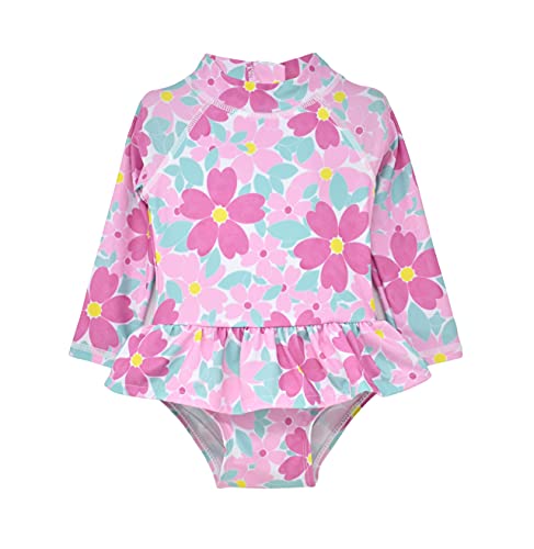 Image of Flap Happy Baby Girls' UPF 50+ Alissa Infant Ruffle Rash Guard Swimsuit