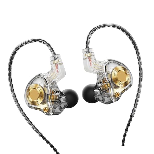 SUMMITDRAGON Premium Build 3.5mm In Ear Headphones With Interchangeable Cable And Noise Isolating Silicone Ear Tip Ergonomic Design Detachable Cable Earphones With Mics