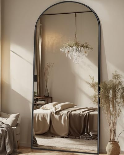 Antok Full Length Mirror, 71"x28" Floor Mirror, Arched Floor Stan...