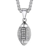 PROSTEEL Stainless Steel Soccer American Football Necklaces Pendant Chain Women Men Sport Fan Jewelry Gift Circle Round Soccer Necklace