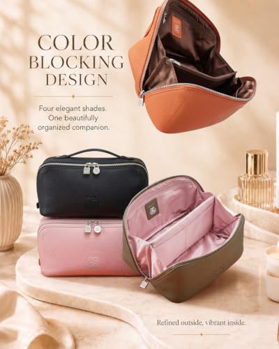 Image of EACHY Travel Makeup Bag Organizer, Toiletry Bag for Women, Cosmetic Pouch