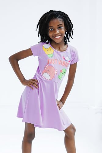 Squishmallows Girls 2 Pack Skater Dresses Toddler to Big Kid Sizes (4T - 14-16)2