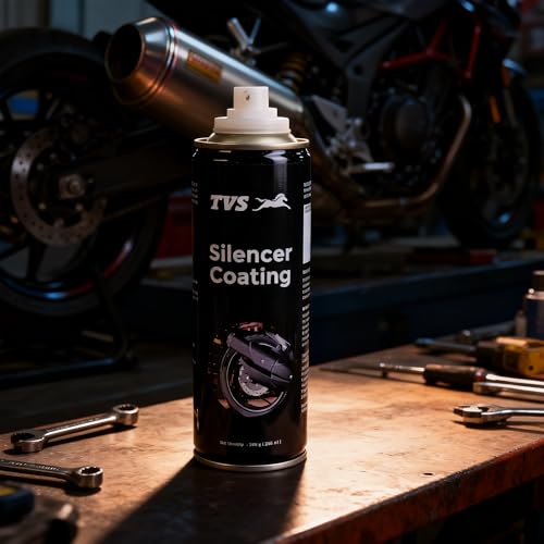 Image of TVS Silencer Coating Spray for Bike, Prevent Rust and Leak, Diesel wash Resistance (160g)