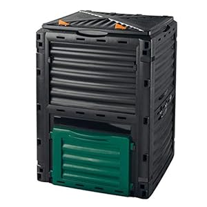 Byrak Komposter 300 l Volumen klappbarer Deckel witterungsbeständig aus Kunststoff Gartenkomposter Thermokomposter Schnellkomposter