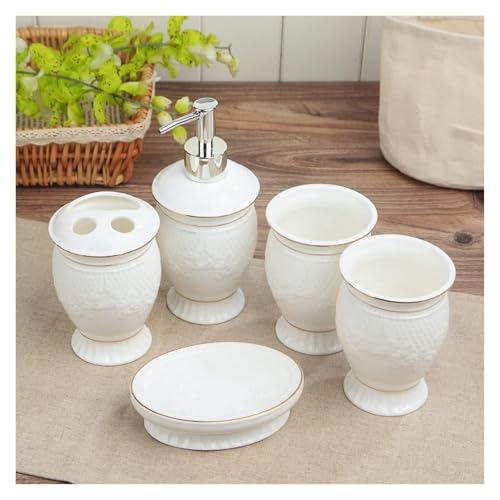 Accessoires de salle de bain en céramique pour organiser un lavabo encombré - 3