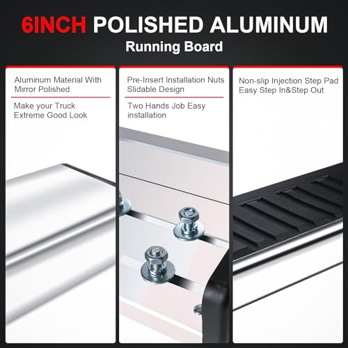 Estribos de Aluminio 6" para Ram 1500 2019-2025 Cromados miniatura 3