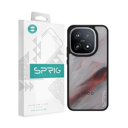 Image of SPRIG Compatible with IQOO 15 5G Premium EdgeTone Back Cover Drop Tested Shock Proof Mobile Case for Men, Women, Boys and Girls with Camera Protection Black Transparent