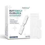 AndicAge 120PCS Butterfly Closure Strips Adhesive Wound Stitch Bandages with Non-Stick Pad for Skin Wounds