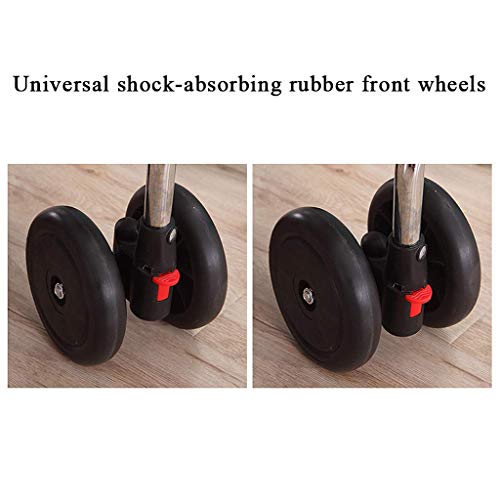 WLKINF Einkaufstrolley für ältere Menschen, zusammenklappbarer Einkaufsgurt, Sitz mit vier Rädern, kleines Handauto, 120 kg Tragkraft – Bild 8